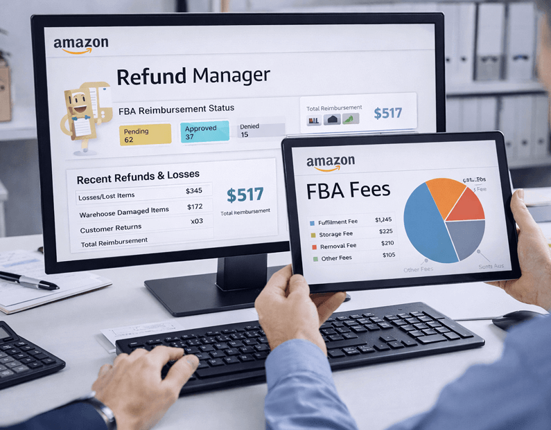 Dịch vụ quản lý hoàn trả và quản lý phí FBA Amazon